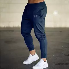 Imagem do Calça esportiva elástica masculina, moletom confortável, estampada, correr, fitness, treinamento, primavera, verão, novo, 2022
