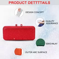 Rhinestone Clutch Bag para Mulheres, Evening Bag, Dinner Bag, Diamante, Pedra, Cristal, Festa de Casamento, Presente de Natal, Luxo mais recente - loja online
