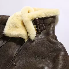 Jaqueta de couro genuíno masculina, casaco de pele marrom, pele de carneiro real, casual quente, shearling barato, moda masculina de alta qualidade, inverno na internet