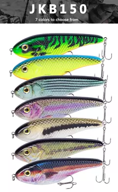 Hanlin glide jerkbait 75/90/120/150/mm popular pique duro jerk isca crankbait muskie iscas de pesca wobbler baixo enfrentar na internet