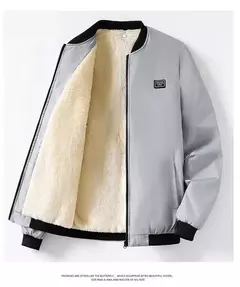 Jaqueta grossa de lã masculina, monocromática, casaco casual, gola clássica, ao ar livre, aquecida, moda, outono, inverno - Wolf Magazine