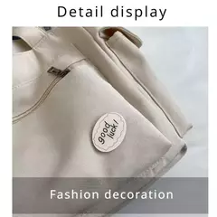 Bolsa de ombro de grande capacidade feminina, sacola de estudante, bolsa de classe, lona, nova moda, 2023 - loja online