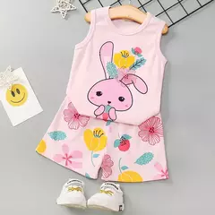 Conjuntos de pijamas infantis, pijamas de dinossauro, pijamas infantis, colete para meninos e meninas, terno de criança de 1 a 10 anos, verão na internet