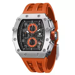 Tsar bomba tonneau relógios masculinos cristal de safira relógio de pulso vermelho à prova dwaterproof água cronógrafo data luxo presente natal para homem - comprar online