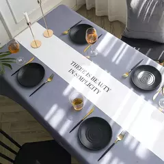 Toalha de mesa retangular nórdica anti-incrustante, tecido impermeável e à prova de óleo, mesa de café moderna do agregado familiar - Wolf Magazine