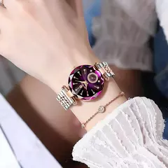 POEDAGAR-Relógio feminino impermeável em aço inoxidável, elegante relógio de pulso para senhoras, vestido luxuoso, relógios quartzo diamante - Wolf Magazine