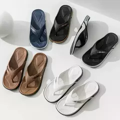 Chinelos macios de PVC masculino, sandálias casuais ao ar livre, chinelos de praia, casal banheiro em casa, flip fops antiderrapantes, verão, nova moda - comprar online