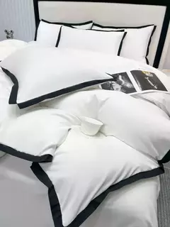 Estilo simples conjuntos de cama ?????????? ????? lavado escovado Duvet Cover com fronha lençóis de luxo conjunto cama rainha/king size - loja online