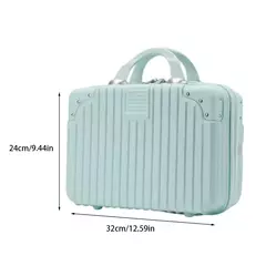 Mini Bagagem Cosmetic Box, Mão Bagagem Organizador, Maquiagem Case, Pequena Mala De Viagem, Caixa De Senha, Boarding Case, 14";;VERDADEIRO;;"D