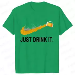 Camiseta de manga curta masculina preta, camiseta de cerveja engraçada, tops de rua, roupas novas da moda, verão - Wolf Magazine