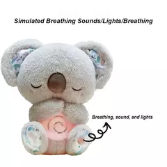 Baby Breath Bear Calmante Otter Plush Toy, Criança Calmante Música, Companheiro do sono, Som e Luz, Presentes de boneca - Wolf Magazine