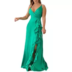 Vestido feminino plissado com decote em v, vestido preto longo, vestidos de noite formais, convidado do casamento, dama de honra, coquetel, mergulhar - loja online