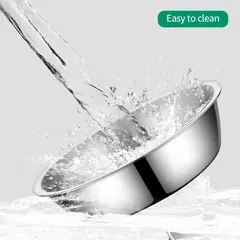 Tigela para alimentação de animais de estimação, grande capacidade, aço inoxidável, comida para cães e gatos, tigela alimentadora de metal, durável e barata - comprar online