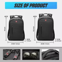 SWISS-Mochila impermeável anti-roubo USB para homens, bolsa para laptop de gran