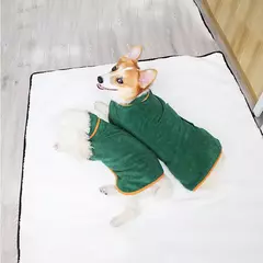 Roupão de banho para animais de estimação, envoltório de corpo inteiro para banho, respirável, secagem rápida, absorvente de água, limpeza de verão, roupão de cachorro - comprar online