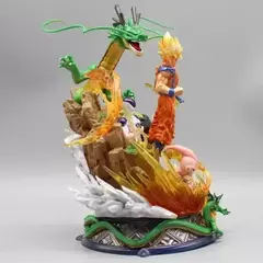 Imagem do Dragon Ball Z Anime Figurine, Son Goku, Freeza Shenron, Estátua Super Saiyan, boneca modelo PVC, presentes de Natal Toy, 23cm