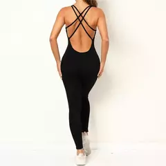 Imagem do Macacão de exercício Lycra para mulheres, roupa ativa, conjunto de ioga, legging, roupa de treino, roupas esportivas, academia, feminino, 2022, almofada