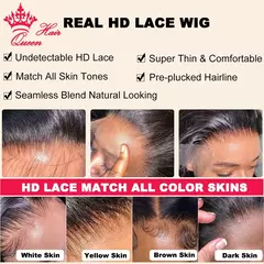 Real Invisible HD Lace Front Wig Pre Plucked 13x6 13x4 6x6 5x5 True HD Lace Frontal Wig Virgin Raw Human Stragiht Queen Hair - Wolf Magazine