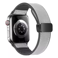 Pulseira magnética para iWatch Series 9, pulseira de couro e silicone para Apple Watch Band, Ultra 2, 49mm, 44mm, 45mm, 41mm, 40mm, 38mm, 42mm, 8, 7, SE, 6 - Wolf Magazine