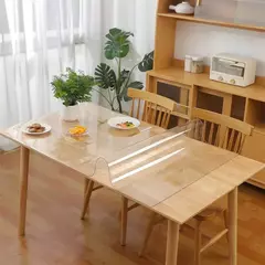 Toalha De Mesa De PVC Transparente Com Espessura, Resistente Ao Calor, Impermeável, Resistente A Óleo, Esteira De Mesa De Jantar, 1Pc - comprar online