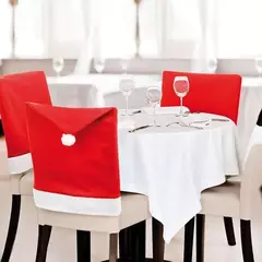 Santa Hat Chair Cover para o Natal, decoração de mesa, presentes, 1-10pcs na internet