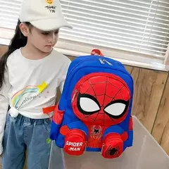 Disney-Spiderman Mochilas para Estudantes, Super Heroes School Bag, Cartoon 3D Stereo, Kindergarten Backpack, Children's Travel Bag, Gift - comprar online