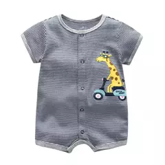 Macacão de manga curta para bebês meninas e meninos, 100% algodão, roupas recém-nascidas, macacões infantis, roupas infantis, verão, 2023 na internet