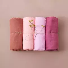 Elinfant-Rainbow Cor Musselina Swaddle Blankets, 100% Algodão, Recém-nascido Bebê Banho Toalha Envoltório, Gift Set Popular, Bambu, 4Pcs