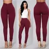 Cor sólida jeans magros mulher branco preto cintura alta render jeans vintage sexy calças compridas femme casual lápis calças jeans