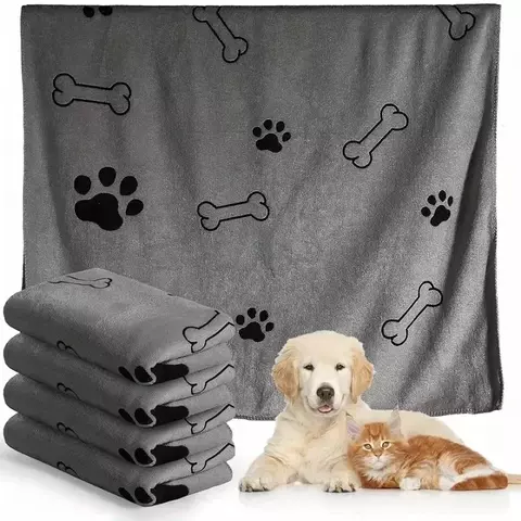 Toalha de banho para cães e gatos, secagem rápida e absorvente, toalha grande, macia, secagem rápida, loja de animais de estimação, presente, suprimentos para animais de estimação