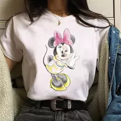 Moda mickey minnie mouse disney camiseta roupas femininas verão manga curta topos casuais camiseta kawaii - Wolf Magazine