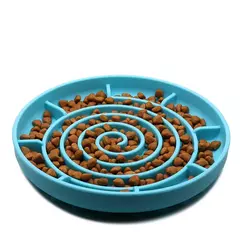 Suprimentos para animais de estimação tigela de comida lenta gato anti-queda tigela de comida antiderrapante filhote de cachorro anti-asfixia brinquedo de silicone placa de comida - Wolf Magazine