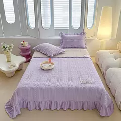 Colchas de verão de cor sólida para cama de casamento 150 coreano queensize colcha e fronha nova classe a capas de cama de casal sofá - Wolf Magazine