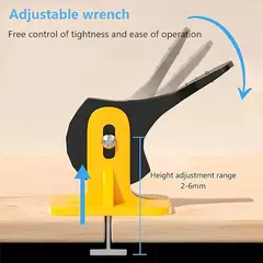 5-200pc amarelo telha sistema de nivelamento clipes piso cerâmica porcelana telha niveladores espaçadores conjunto telha colocando parede ferramenta de construção na internet