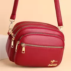Bolsa mensageiro de couro macio para mulheres, bolso múltiplo, resistente ao desgaste, bolsa feminina de luxo, bolsa de alta qualidade