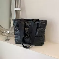 Bolsa de losango portátil para senhoras, bolsa acolchoada sólida, grande capacidade, sacola de compras acolchoada de algodão, lazer e viagem, moda - comprar online