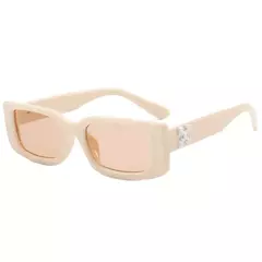 Imagem do Luxo Design Square Sunglasses para homens e mulheres, pequeno retângulo Street Sun Glasses, Vintage condução personalizado Shades, moda