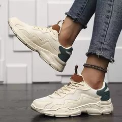 Imagem do Tênis leves em malha para homens e mulheres, sapatos casuais versáteis e respiráveis, tênis pretos