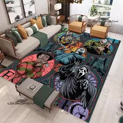 Tapete impresso filme de terror 3D, tapete antiderrapante, sala de estar e quart - comprar online