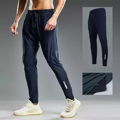 Verão Elastic Men Running Sport Pants Jogging Sweatpants Casual Outdoor Training Gym Fitness Calças