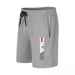Calção esportiva masculina popular com bolsos, calça masculina de verão, solta, lazer, corrida legal na internet