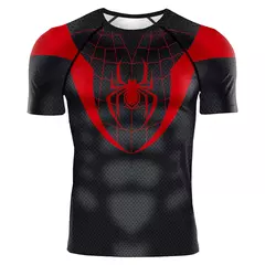 Camisas de compressão para homens, manga curta, quadrinhos, camiseta cosplay aranha, super-herói top, elastic fitness sportwear, roupas de Halloween - comprar online