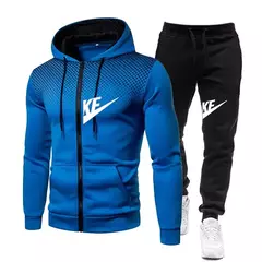 Conjuntos de moletom e calças com zíper masculino, roupa esportiva quente, roupa de treino casual masculina, suéter, outono, inverno, novo, 2022, 2 peças - Wolf Magazine