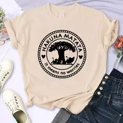 T-shirt do Rei Leão Disney para mulheres, top Kawaii engraçado, camiseta Harajuku, roupas femininas, Hakuna Matata, anos 90 - Wolf Magazine