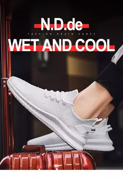 Imagem do Tênis casual leve masculino, tênis esportivo de malha respirável, tênis atlético resistente a odores, slip-on com cadarços