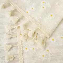 Pequena Margarida Padrão Toalha De Mesa De Mesa, Bordado, Festa De Casa, Retangular, Fluindo Design Floral, Mesa De Jantar Pano, Simples - comprar online