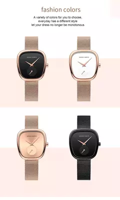 Relógio de pulso de quartzo oval estilo minimalista feminino, barril de vinho, ouro rosa, preto, cronômetro, elegante, 34mm, novo, 2023 - loja online