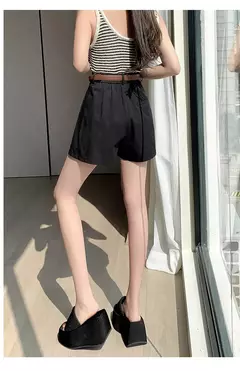 Shorts femininos casuais de cintura alta linha A saias, calças femininas soltas irregulares e chiques, moda verão, novo, 2024 - Wolf Magazine