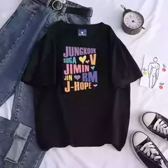Camiseta estampada Bts masculina e feminina, jungkook, Jimin V, J-Hope, Rm Jin, manga curta, moda casual, qualidade superior