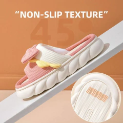 Chinelos de linho antiderrapantes internos para mulheres, sapatos de algodão domésticos, chinelo liso bonito bowknot, slides de casais, primavera, verão - comprar online